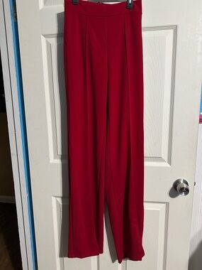 Fashion Nova Women's Wide-Leg Red Trousers